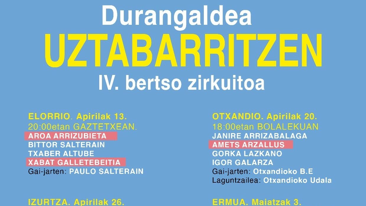 Abian da IV. Uztabarritze bertso zirkuitua