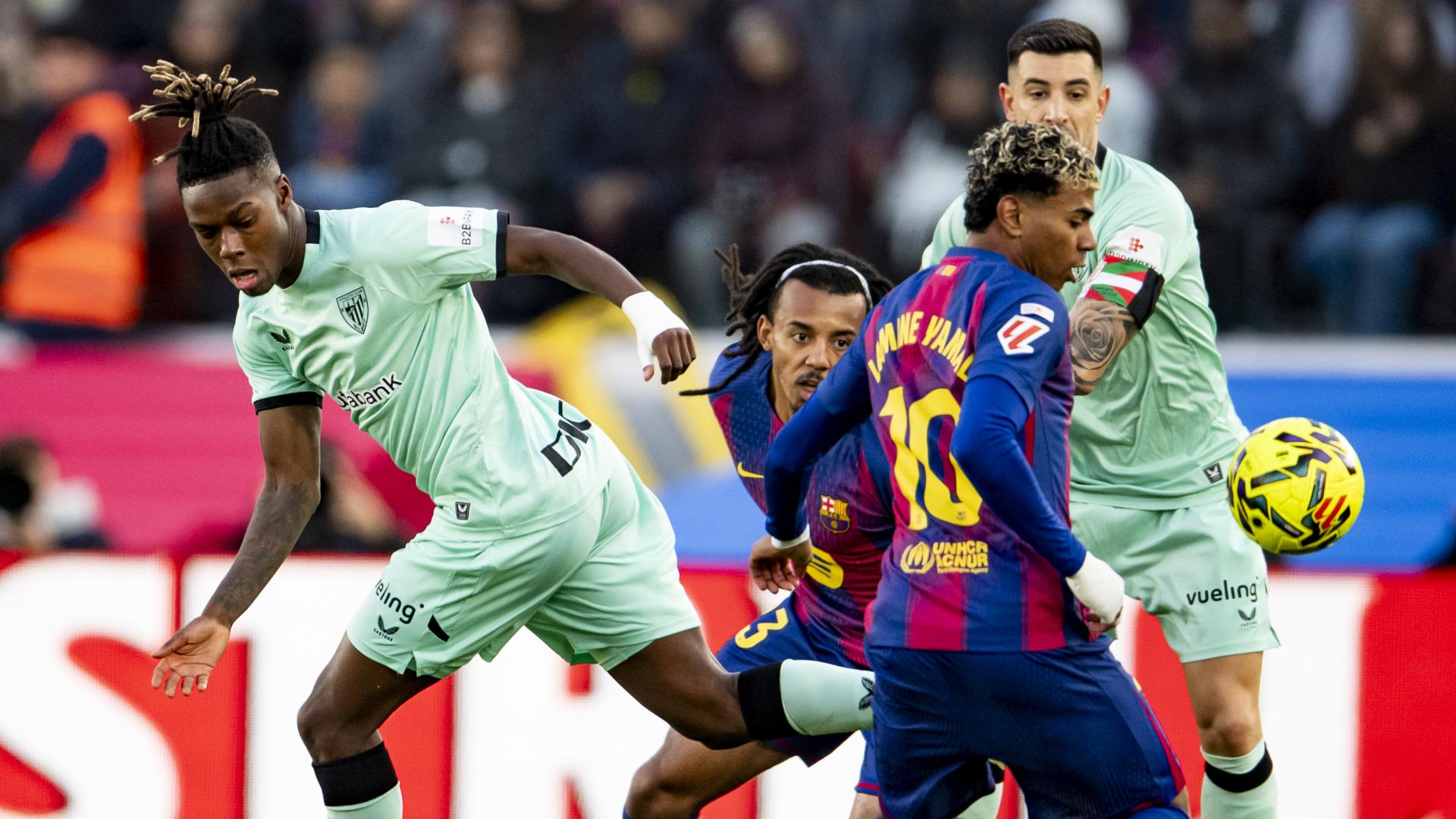Athleticek 4-0 galdu dau barritutako Camp Nou estadioan