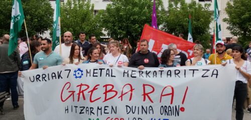 Bizkaiko Metalaren Merkataritzan greba zabala egin dabe